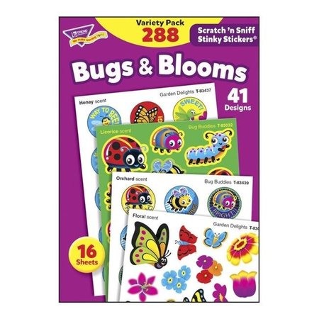 TREND ENTERPRISES Trend Enterprises 1597424 Bugs & Blooms Stinky Stickers Variety Pack - Pack of 288 1597424